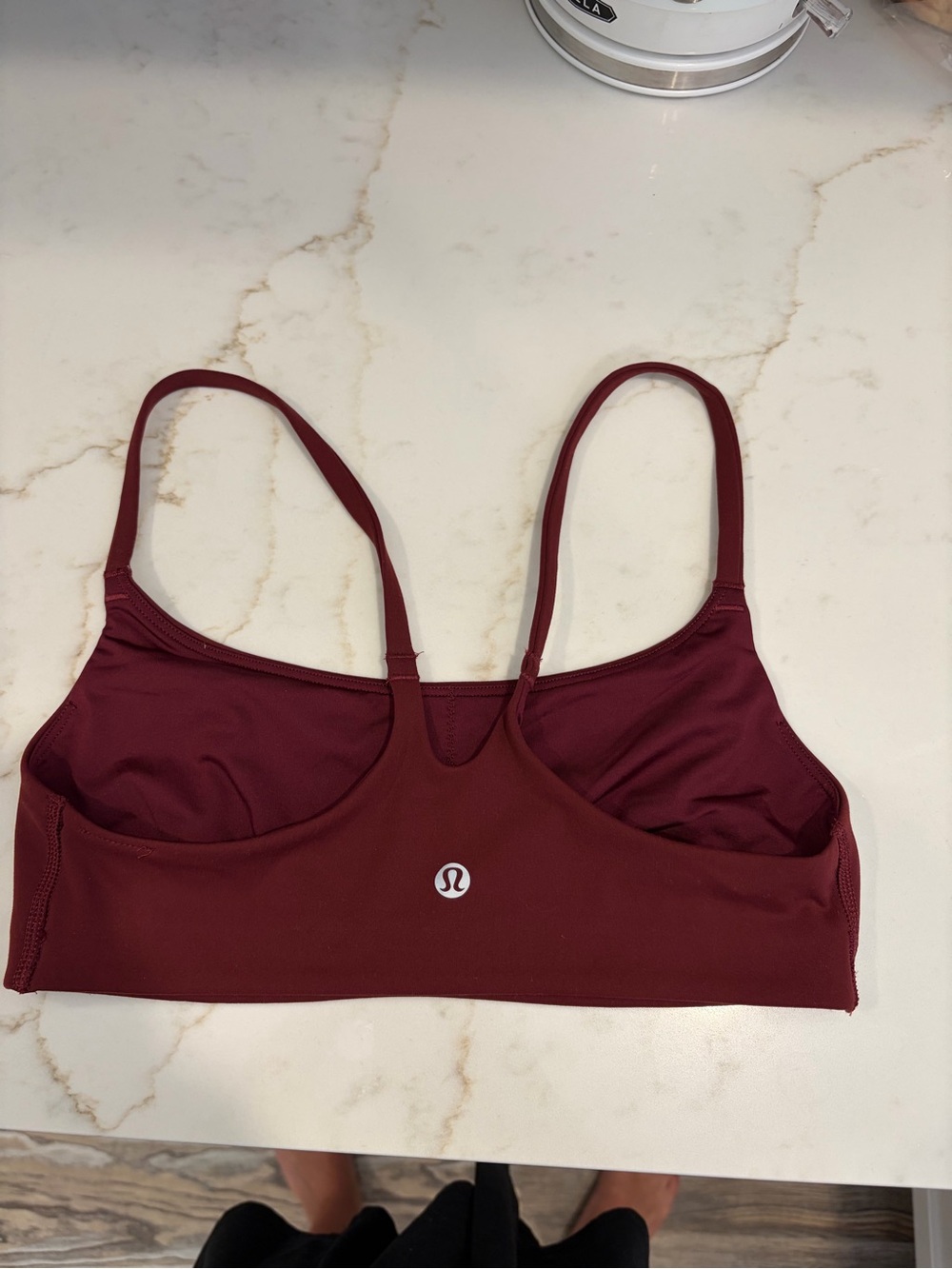 Lululemon wunder train strappy racer bra light support A/B cup burgundy bay